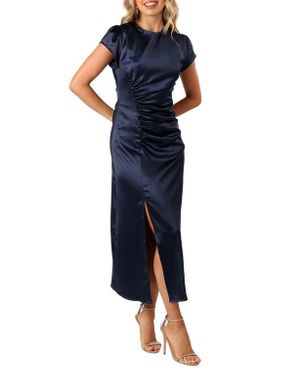 lisbeth floral cap sleeve satin midi dress Lisbeth Midi Dress