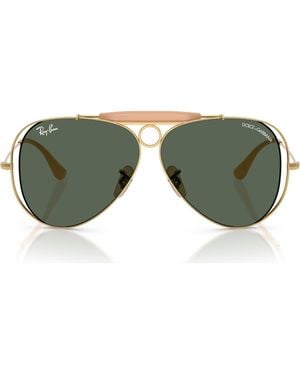 Ray-Ban 53Mm Shooter Pilot Sunglasses - Green