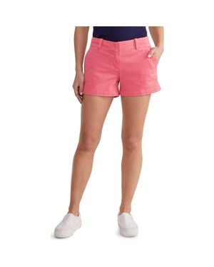 Vineyard Vines Herringbone Stretch Cotton Shorts - Pink