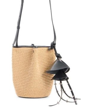Givenchy Nano Snap Raffia Bucket Bag - Brown
