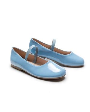 Tulle Satin Colette Flats - Blue