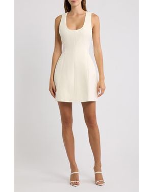 Odd Muse Scoop Neck Minidress - Natural