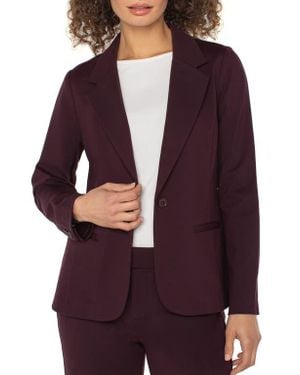 Liverpool Los Angeles Liverpool Fitted Knit Blazer - Purple