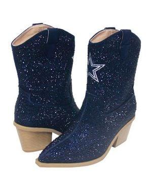 Cuce Dallas Cowboys Crystal Ankle Boots - Blue