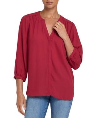 NYDJ Pintuck Top - Red