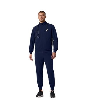 Jaanuu Wolfe 6-Pocket Classic Scrub Jacket - Blue