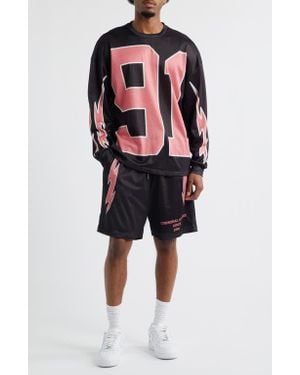 Criminal Damage 91 Mesh Long Sleeve T-Shirt - Multicolor