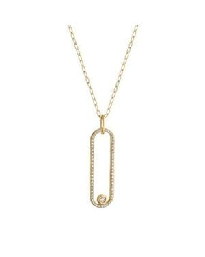 Michael M Link Longline Pendant Necklace - Metallic