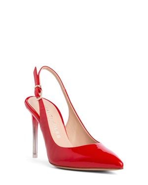 Beautiisoles Marjorie Slingback Pointed Toe Pump - Red