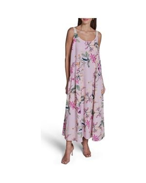 BCBGMAXAZRIA Floral Maxi Sundress - Purple