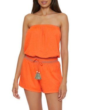 SOLUNA Sunset Cover-Up Romper - Orange