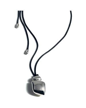 Mango Sculptural Pendant Necklace - Metallic