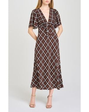 Wayf Jules Plaid Midi Dress - Multicolor