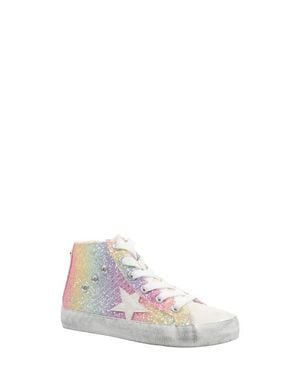 Nina Kids' Taralyn Glitter High Top Sneaker - White