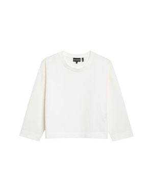 Emporio Armani Crewneck Chevron Jacquard Sweater - White