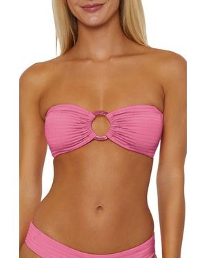 Isabella Rose Maza O-Ring Bandeau Bikini Top - Pink