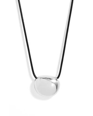 Nordstrom Polished Orb Cord Necklace - Metallic