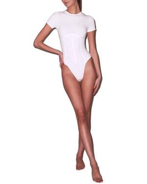 Fleur du Mal Organic Cotton T-Shirt Bodysuit - White