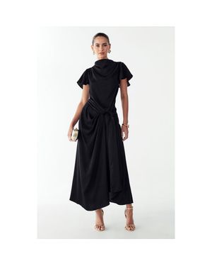 Willa Lissy Midi Dress - Black