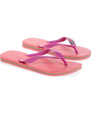 Havaianas Brazil Logo Flip Flop - Pink