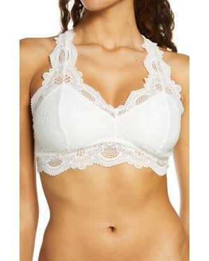 Fleur't Belle Époque Lace T-Back Bralette - White