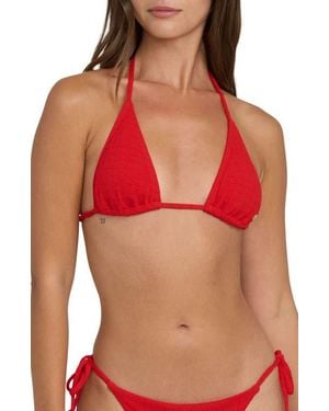 Billabong Rising Tide Remi Triangle Bikini Top - Red