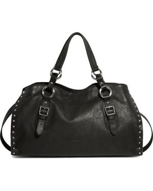 Aimee Kestenberg Large Rodeo Leather Satchel - Black