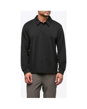 Cuts Hyperloop Long Sleeve Polo - Black