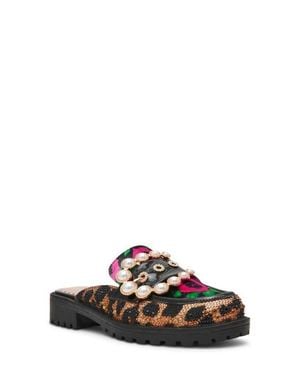 Betsey Johnson Barton Crystal Loafer - Black