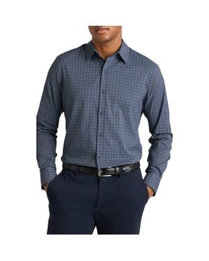 Bonobos Tech Slim Fit Plaid Performance Button-Up Shirt - Blue