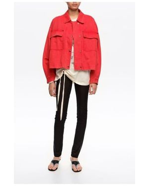 Bimba Y Lola Short Faded Cotton Jacket - Red