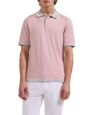 Bugatchi Cotton Blend Polo Sweater - Red