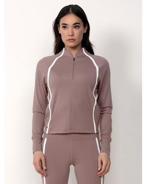 Single Stitch Active Full Zip Jacket - Purple