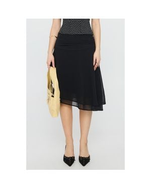 Princess Polly Evanescence Asymmetric Skirt - Black
