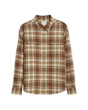 Visvim Lumber Check Flannel Button-Up Shirt - Brown