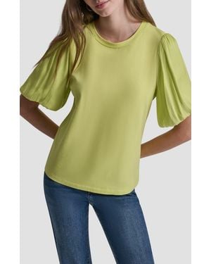 DKNY Mixed Media Top - Green