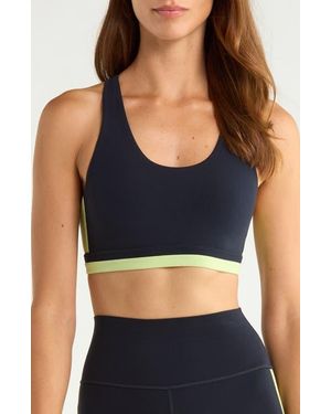 Splits59 Maci Airweight Colorblocked Sports Bra - Blue