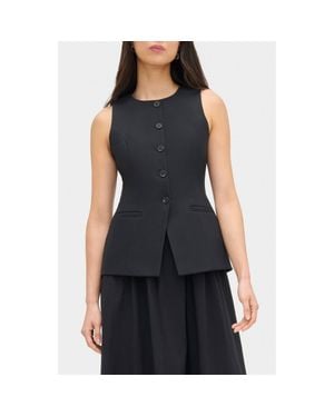 ALIGNE Harley Mixed Media Sleeveless Dress - Black