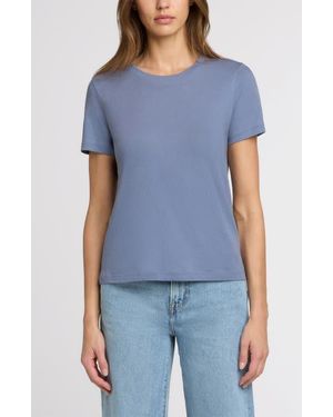 The Standard Stitch The Organic Cotton Crew Tee - Blue