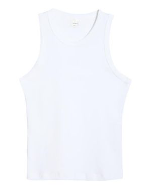 Leset Nando High Neck Cotton Tank - White