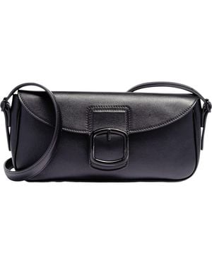 Santoni Leather Shoulder Bag - Black