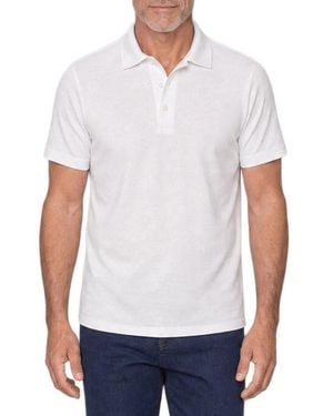 Robert Talbott Taylor Pique Linen Polo - White