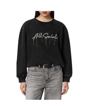AllSaints Chains Pippa Embellished Sweatshirt - Black