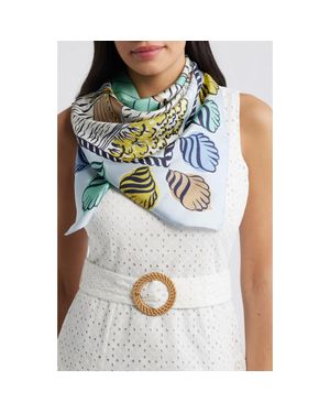 Echo Sail Away Silk Square Scarf - Green