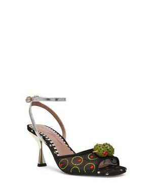 Betsey Johnson Martini Ankle Strap Sandal - Metallic
