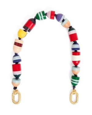 Clare V. Shortie Buoy Beaded Bag Strap - Red