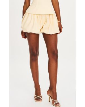 Miss Circle Quinzelle Linen Bubble Shorts - Natural