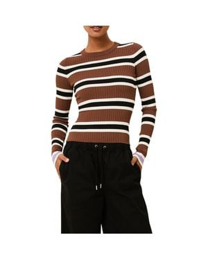 Solid & Striped The Dora Rib Stripe Top - Black