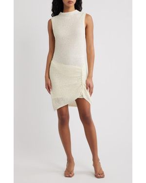 Torn By Ronny Kobo Kate Asymmetrical Knit Dress - Natural