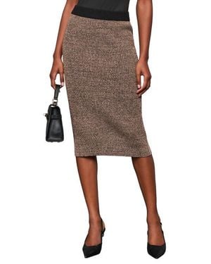 Vici Collection Business Only Pencil Sweater Skirt - Brown
